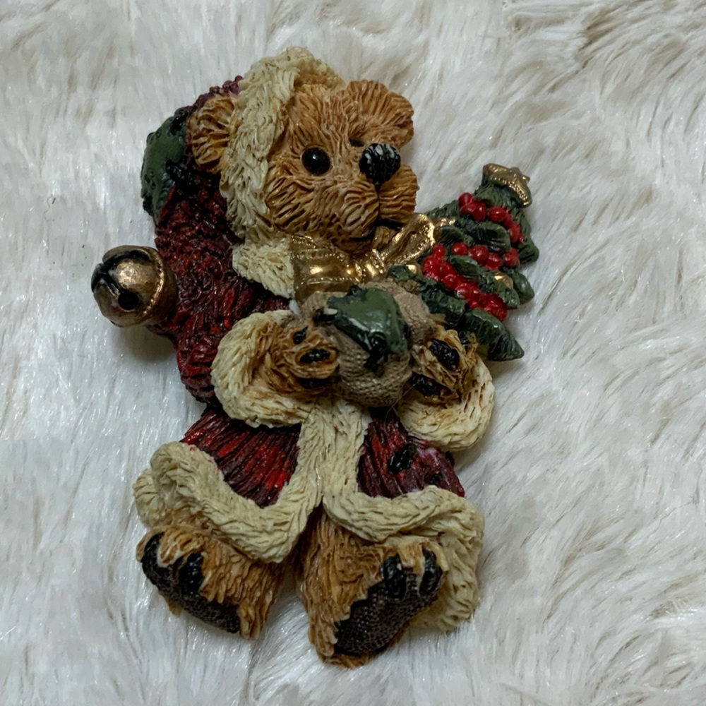 Boyds Bear Holiday Brooch Vintage